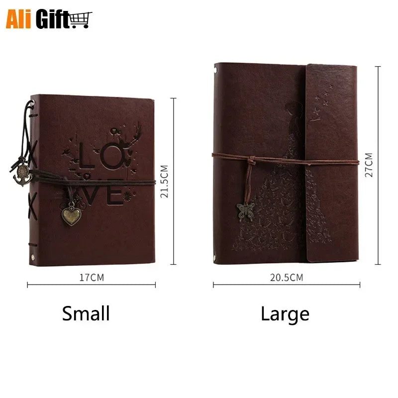 Creative Vintage Leather Photo Album | Handmade Scrapbook & Guestbook