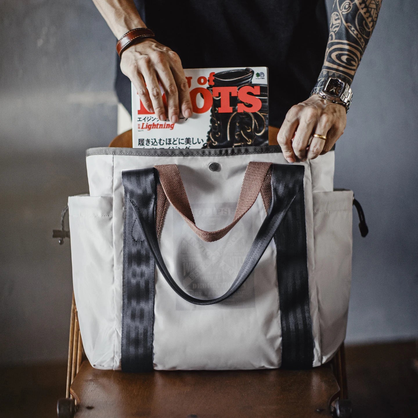 Vintage Waterproof Tote Bag for Men | Large Capacity Commuter Bag
