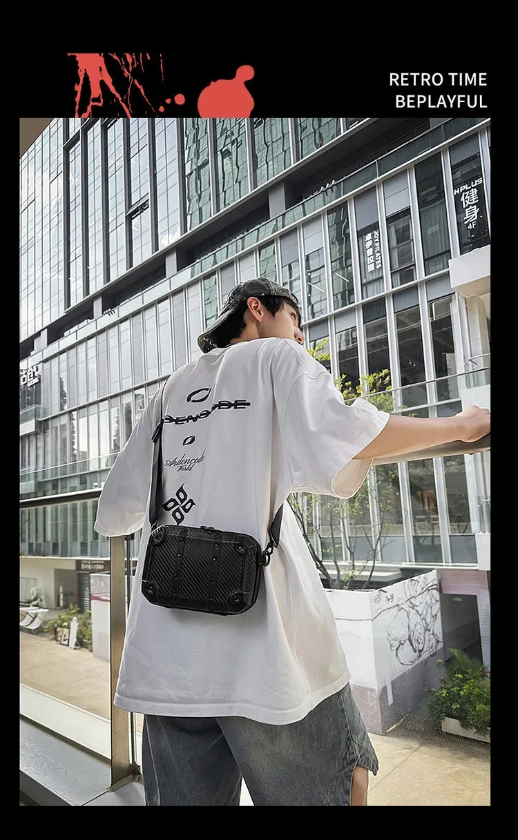Luxury Mini Messenger Bag for Men | Stylish Pu Leather Crossbody