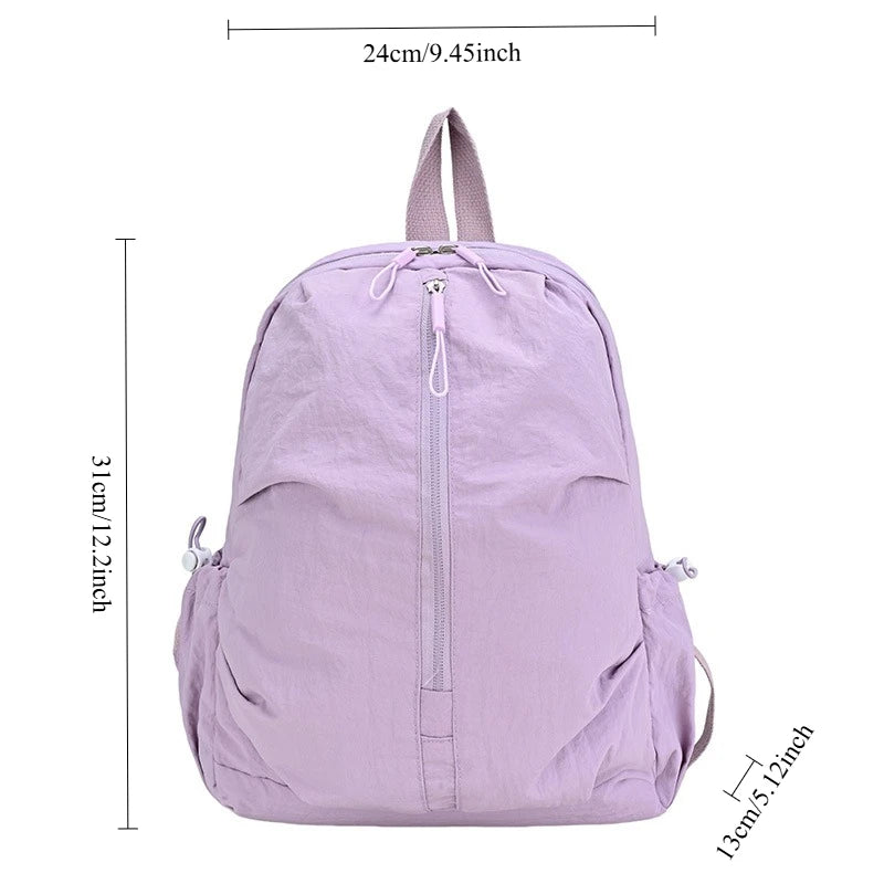 Lightweight Macaron Color Oxford Backpack for Women | Casual Chic bag
