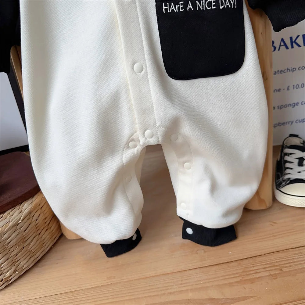 Cute Cartoon Baby Boys Romper | Long Sleeve Infant Jumpsuit