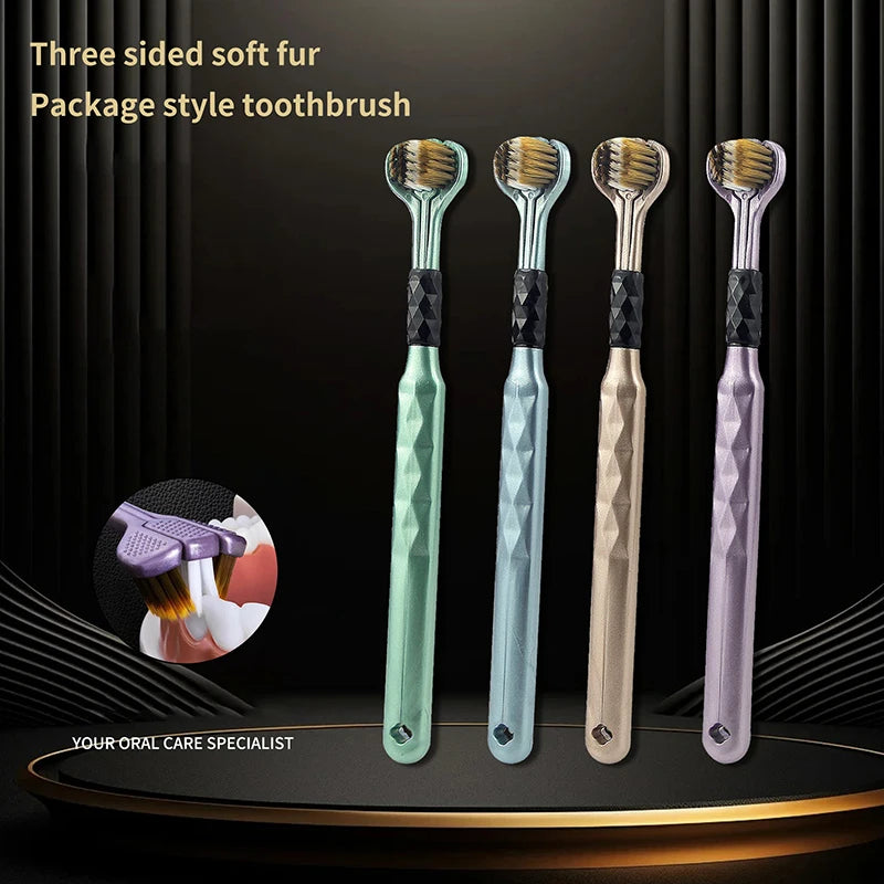 Ultra Soft 3-Sided Toothbrush for Effective Oral Care