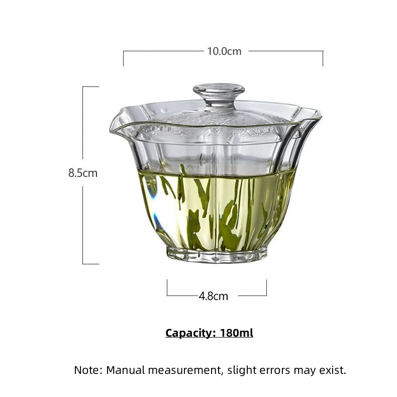 High Temperature Resistant Glass Tea Tureen with Strainer
