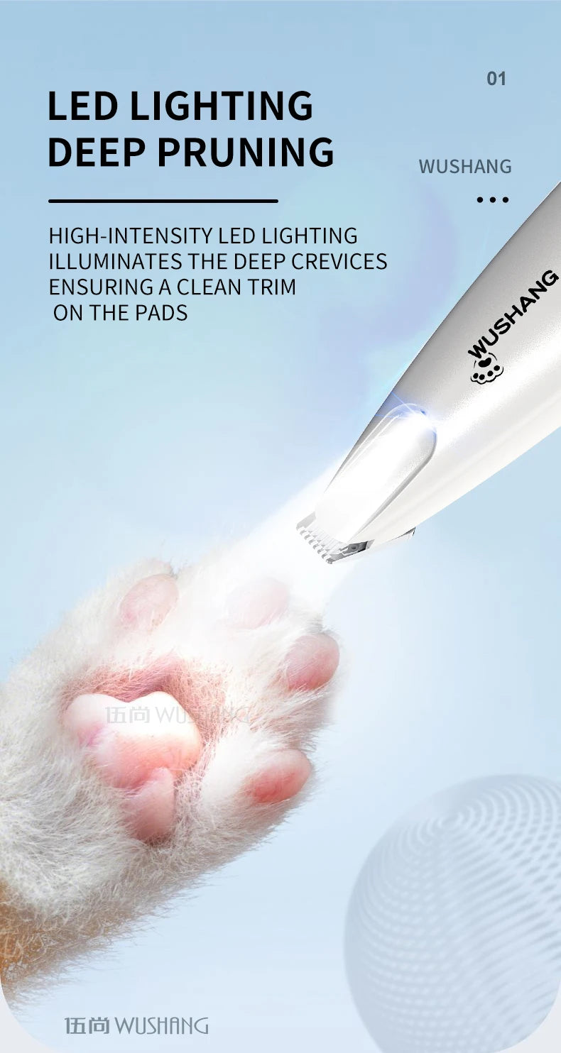 Electric Dog Groomer Trimmer | Low Noise LED Pet Hair Clipper