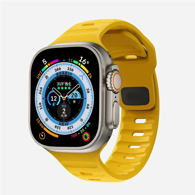 Flexible Silicone Sport Strap for Smartwatches | Comfort & Style