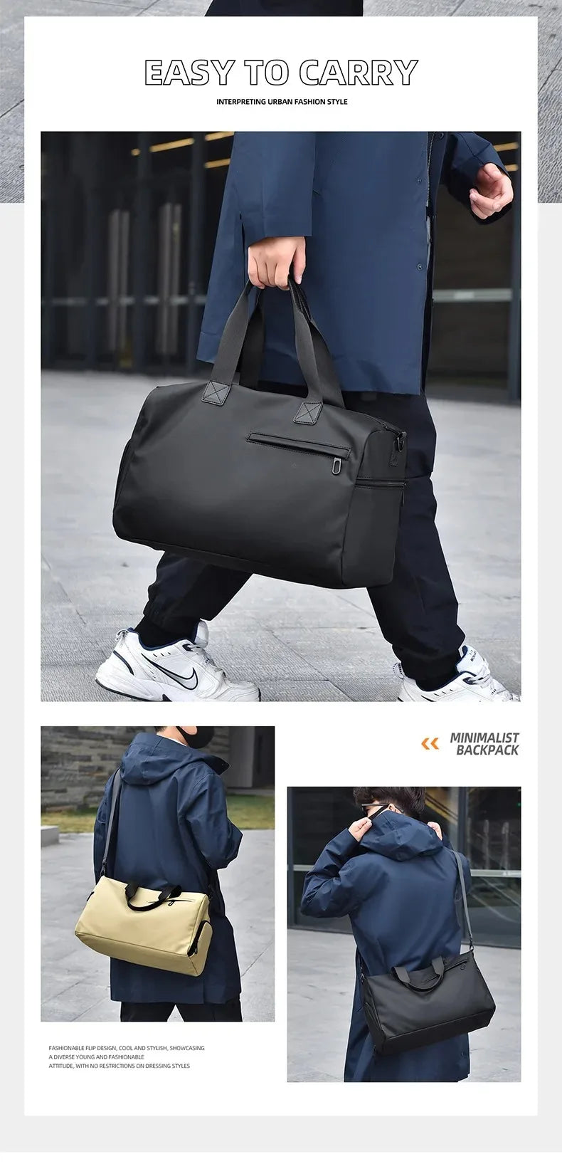 Large Capacity Waterproof Gym Bag | Versatile Travel Duffel