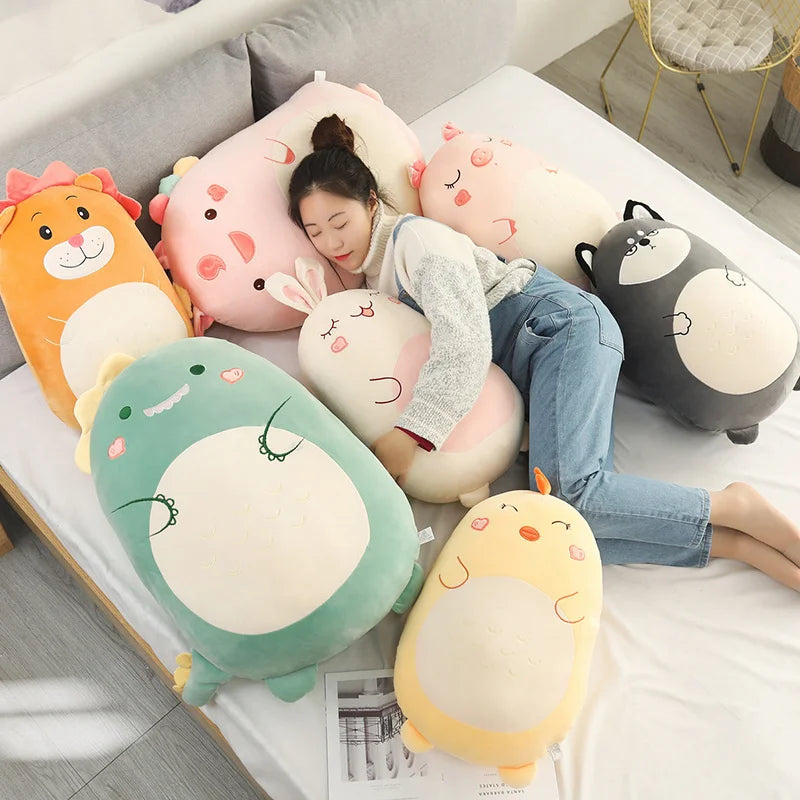 Kawaii Animal Plush Toy | Soft Dinosaur & Shiba Inu Pillows