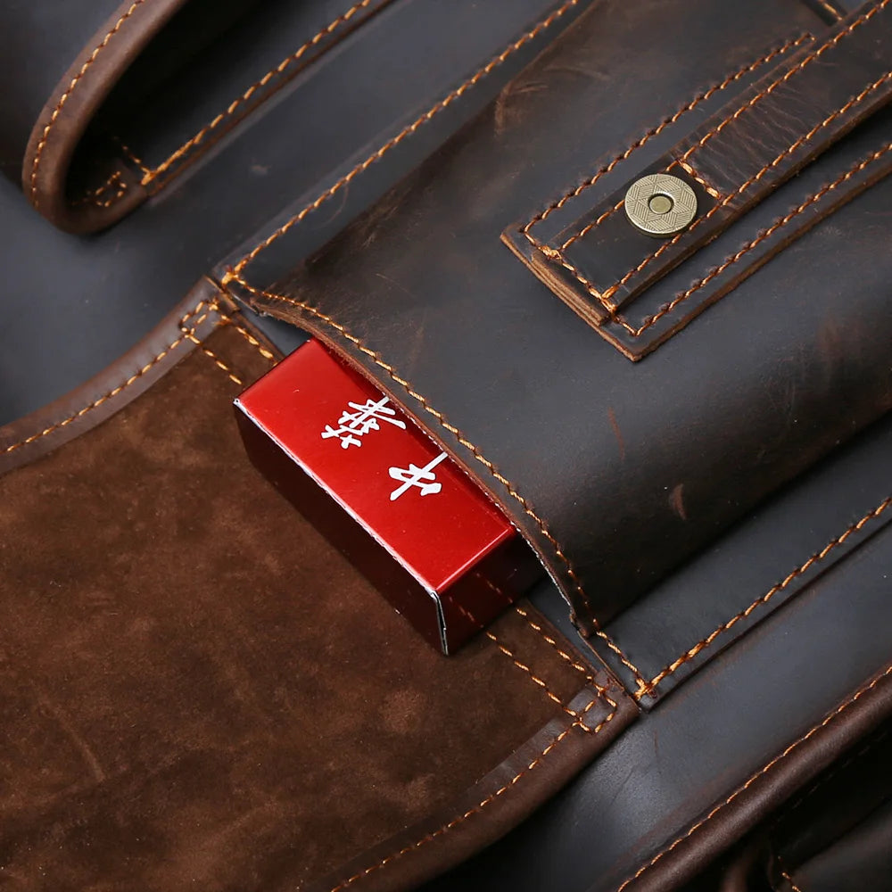 Genuine Leather Retro Men's Handbag | Large Capacity Crossbody Bag
