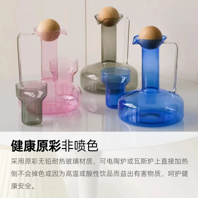 1500ml Nordic High-Temperature Glass Kettle | Creative Juice Set