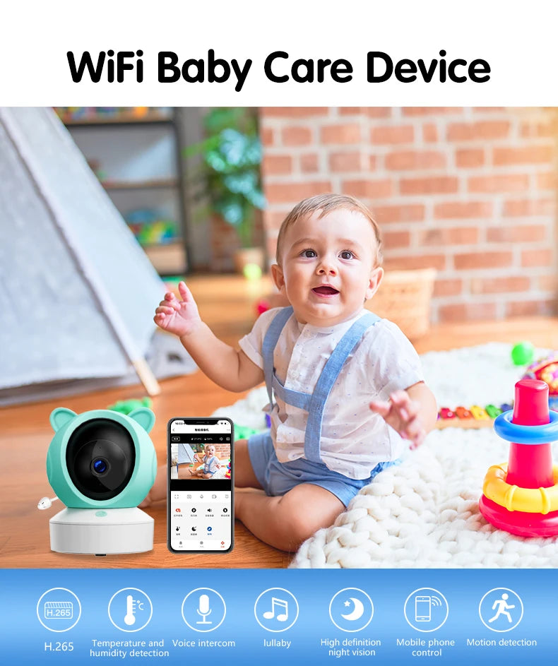 Smart Baby Monitor with 2K Camera & Night Vision for All Parents