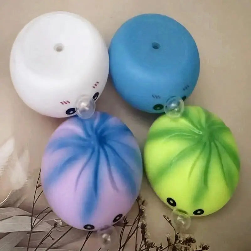 Cute Bubble Spitting Dumpling Squishy Slow Rebound Stress Relief Squeeze Fidget Toy