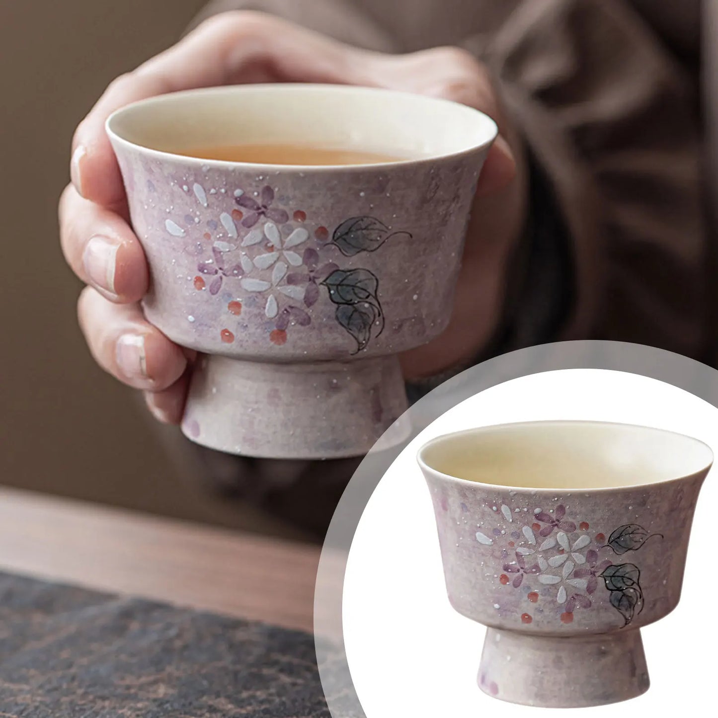 Handmade Ceramic Tea Cup Set | Vintage Kung Fu Tea Mugs