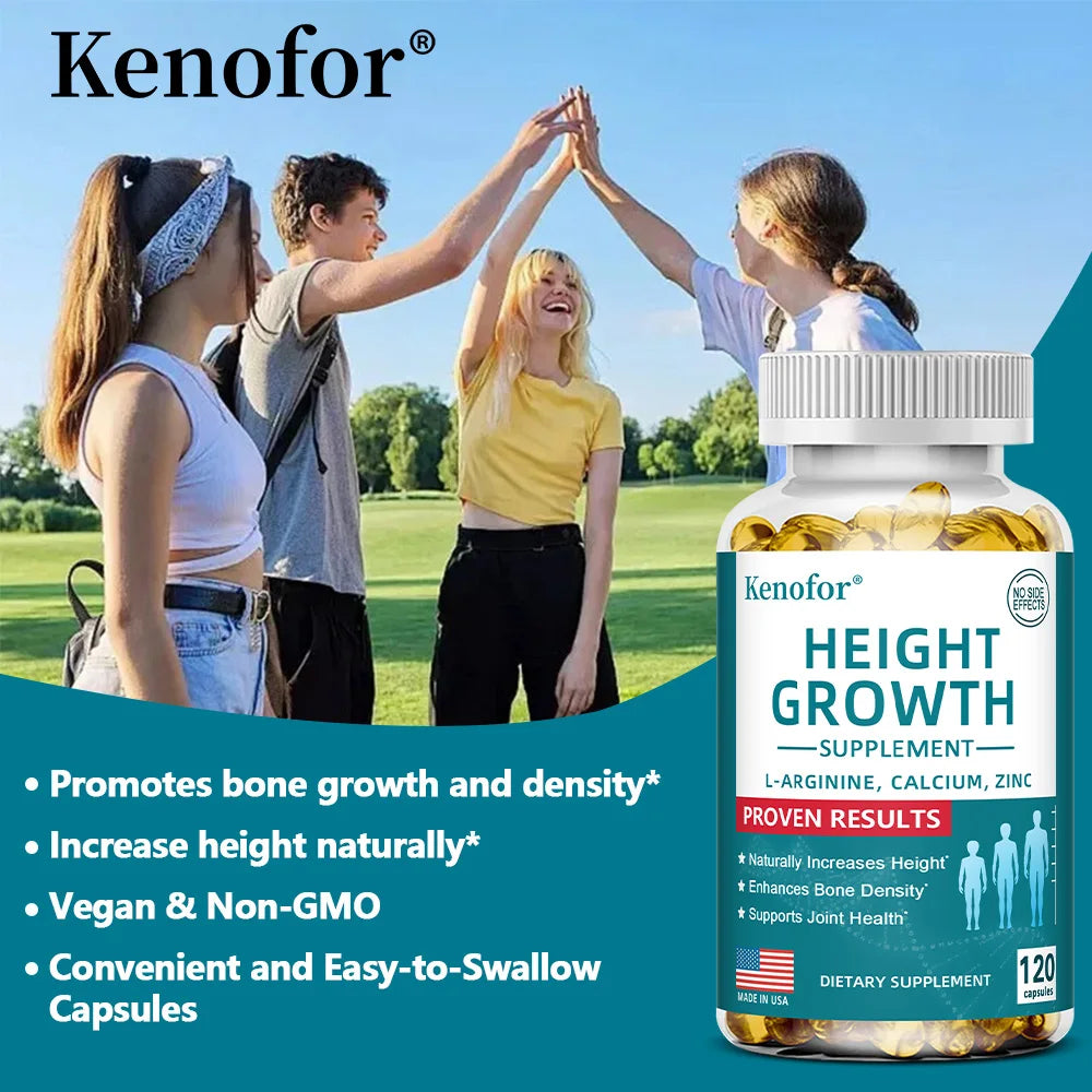 Natural Height Growth Calcium Vitamin D Capsules for Adults