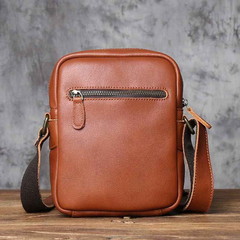 Bandolera de cuero genuino para hombre | Elegante y duradera
