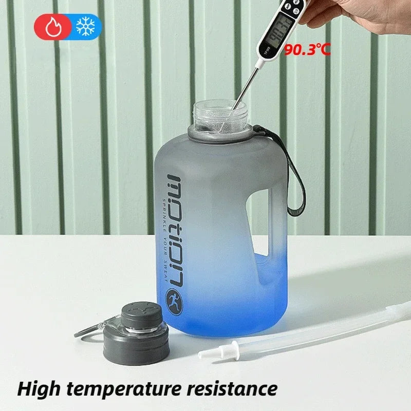 2 Liter Sports Water Bottle with Straw | Large Capacity & Portable