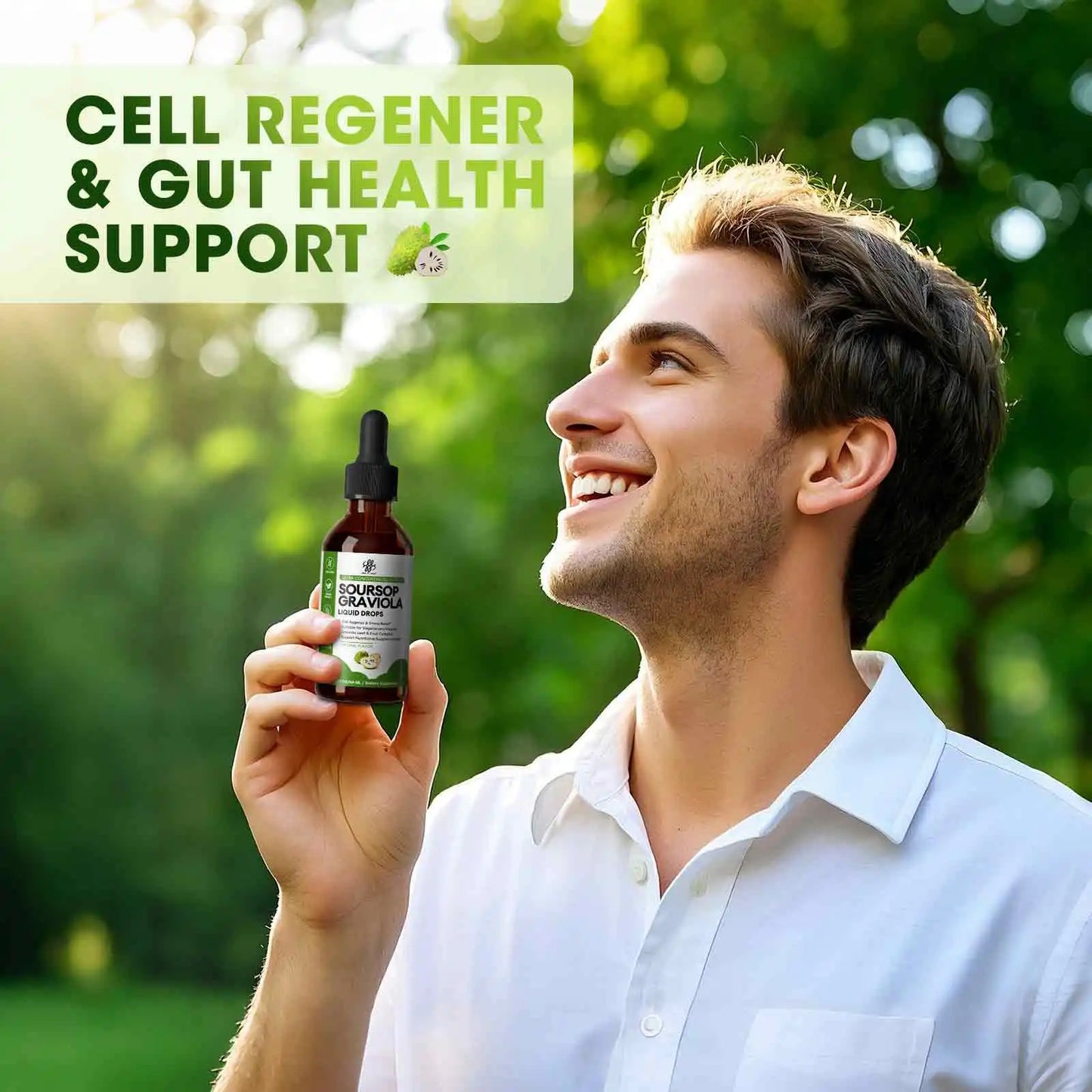 Soursop Graviola Liquid Drops for Immune & Gut Health Support