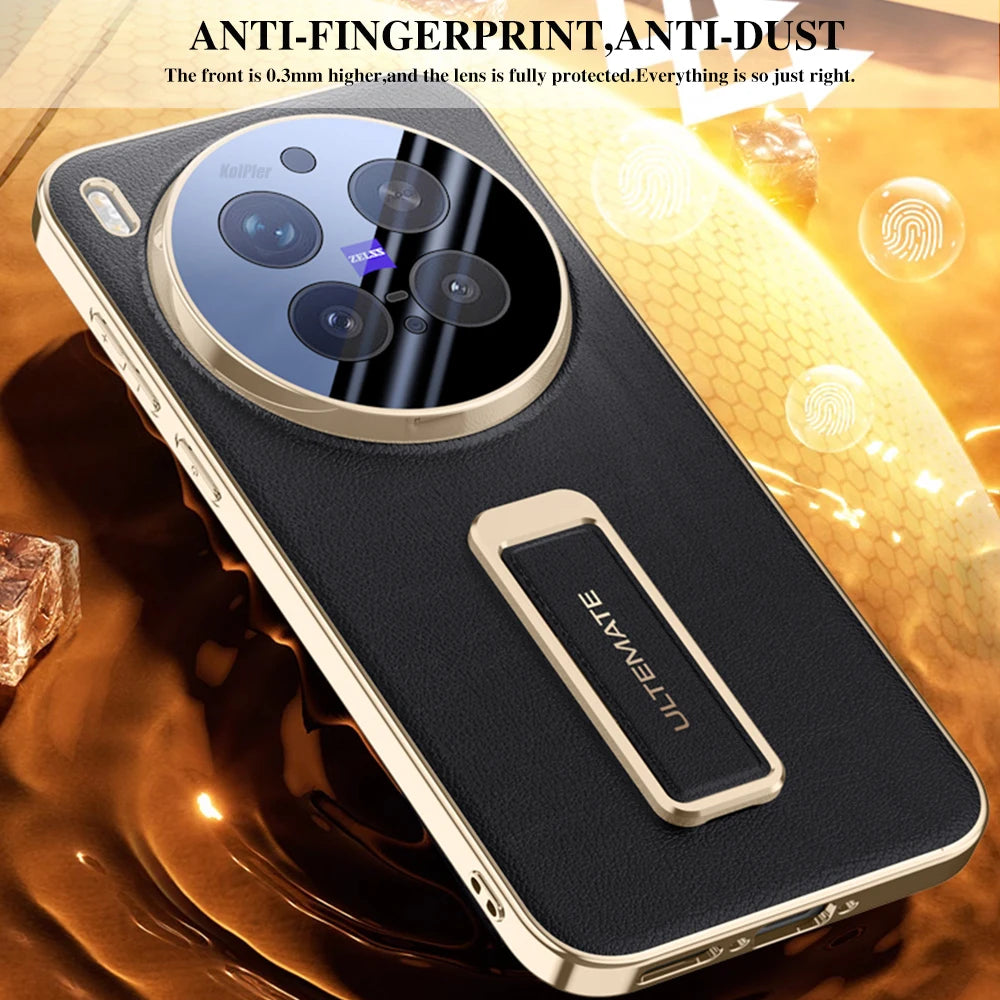 Funda trasera de cuero de lujo para VIVO X300 | Protección elegante