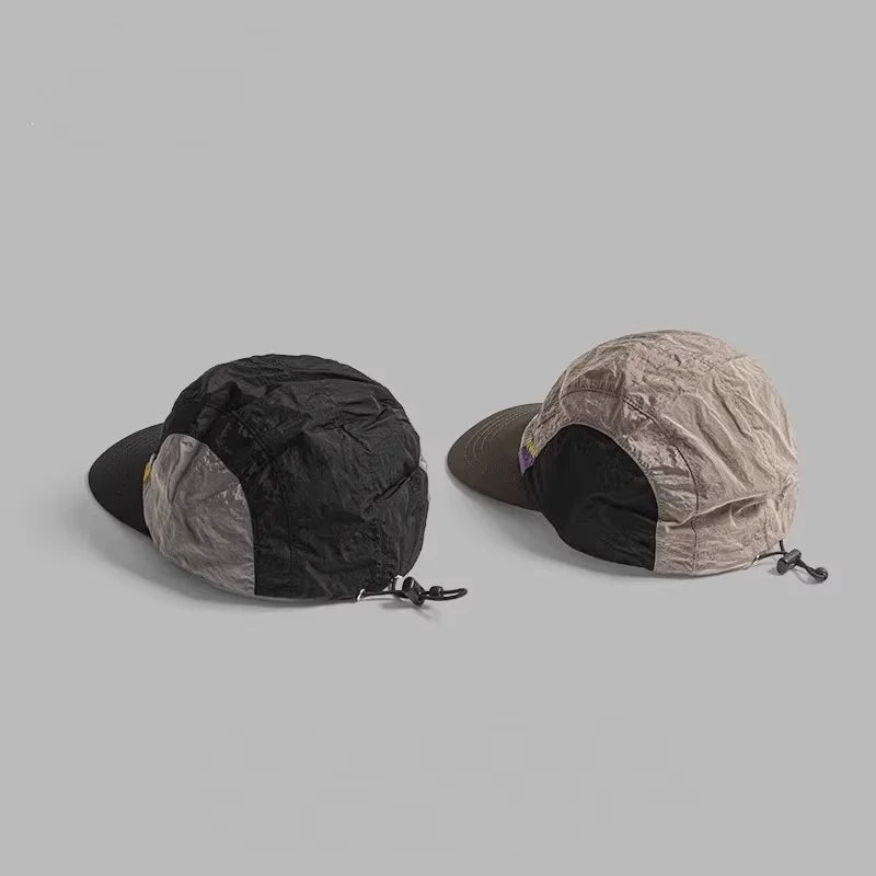 Color Matching Baseball Cap Summer Thin Breathable Quick-drying Hat Flat-brimmed Casual Sun Protection Caps Men and Women