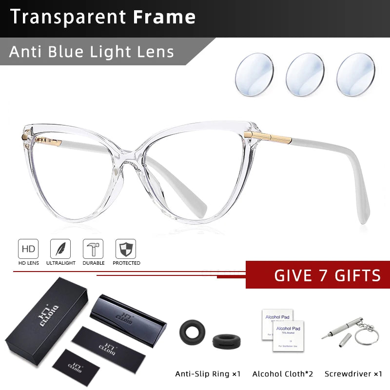 Stylish Cat Eye Reading Glasses | Anti Blue Light Protection