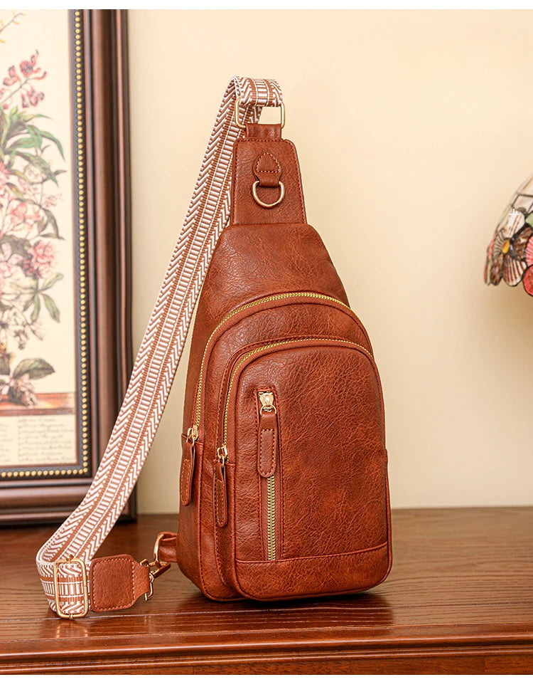 Stylish PU Leather Women Sling Bag | Versatile Crossbody Pack