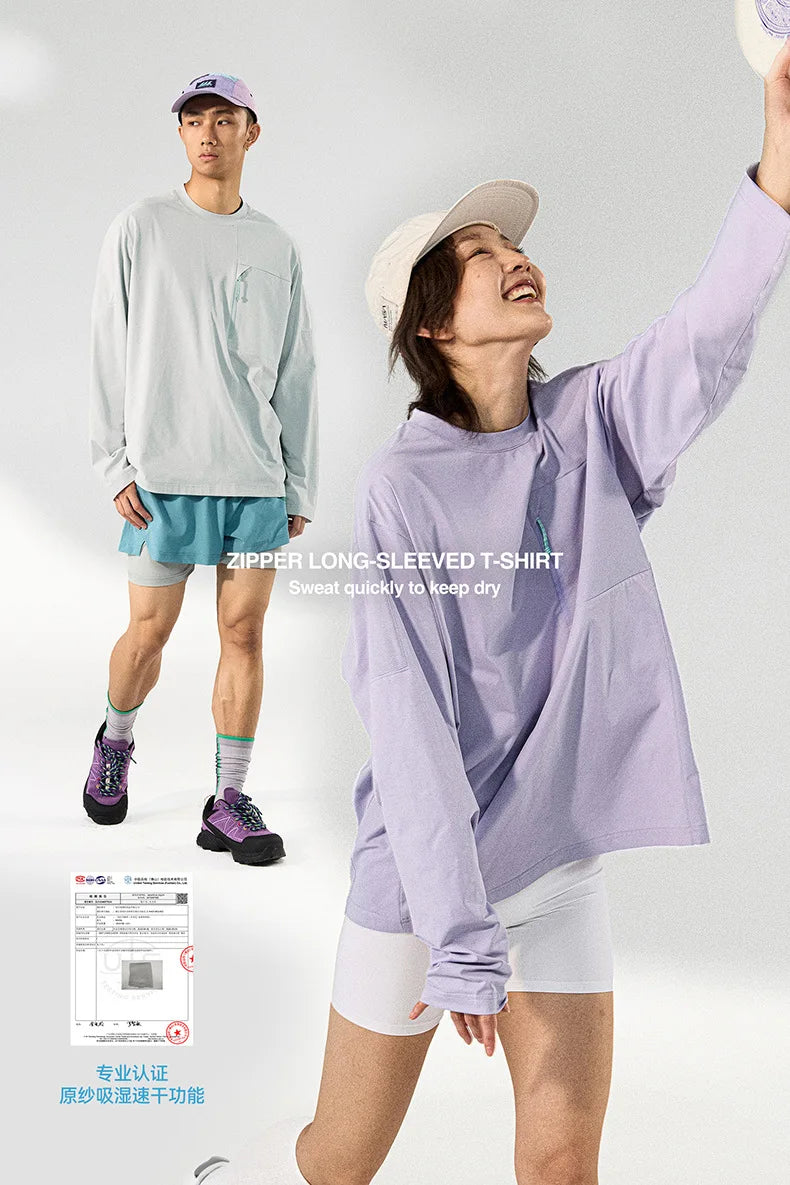Men's Zip-up Long-sleeved Quick-dry Outdoor Base Layer Top
