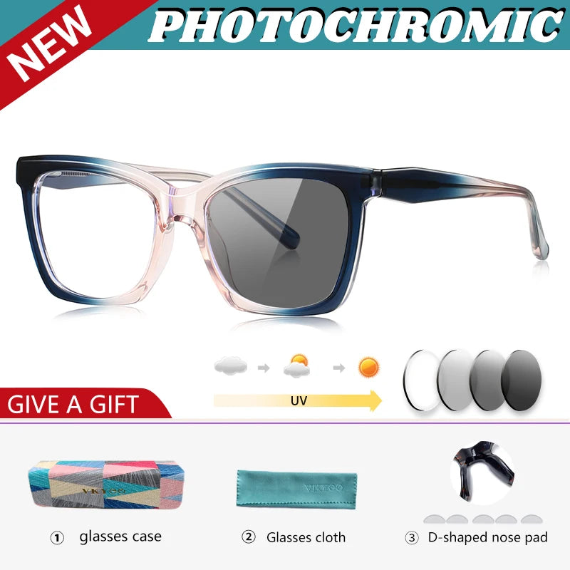 Stylish Large Frame Women's Anti-Blue Light Reading Glasses