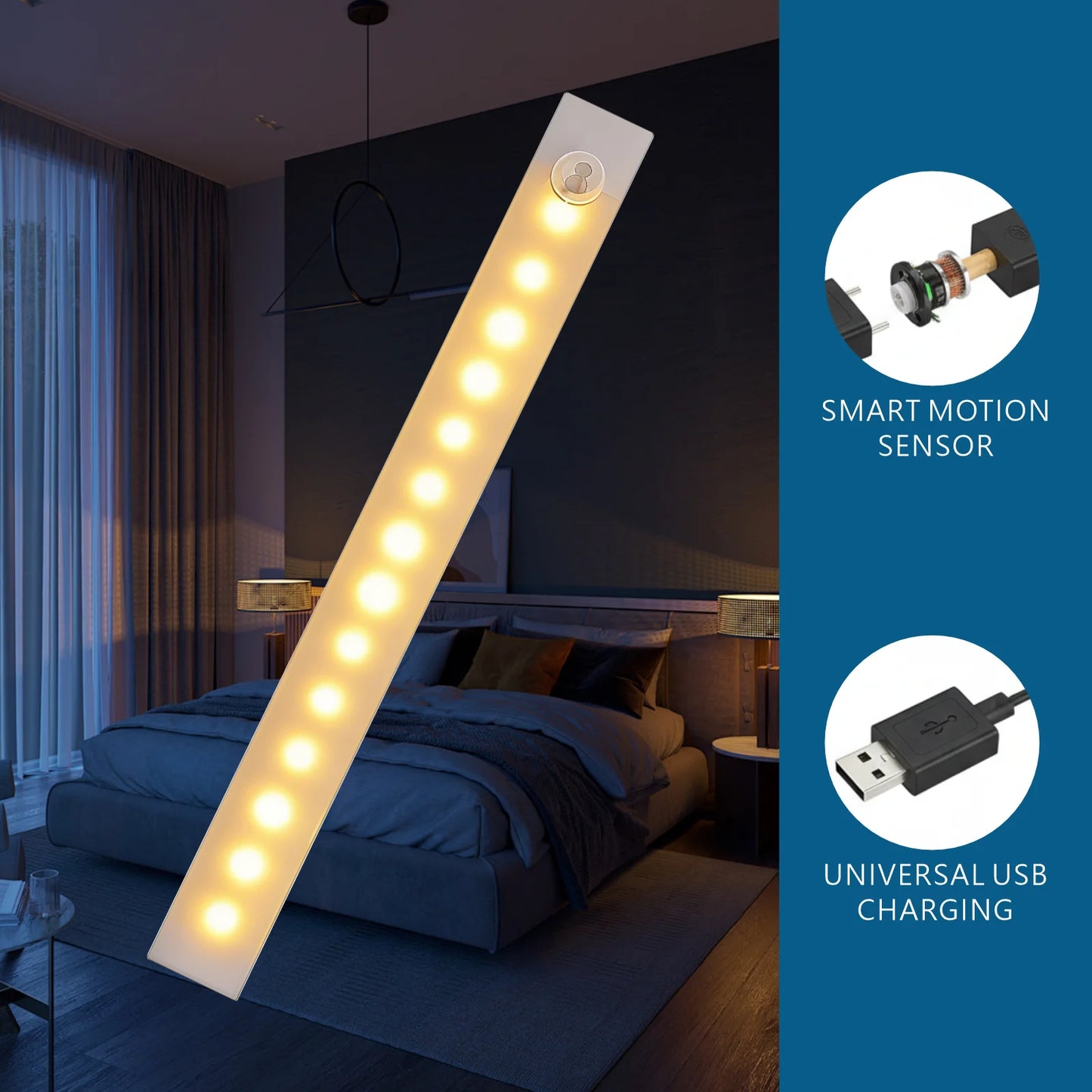 Motion Sensor LED Magnetic Under Cabinet Light | Versatile Lighting Solution