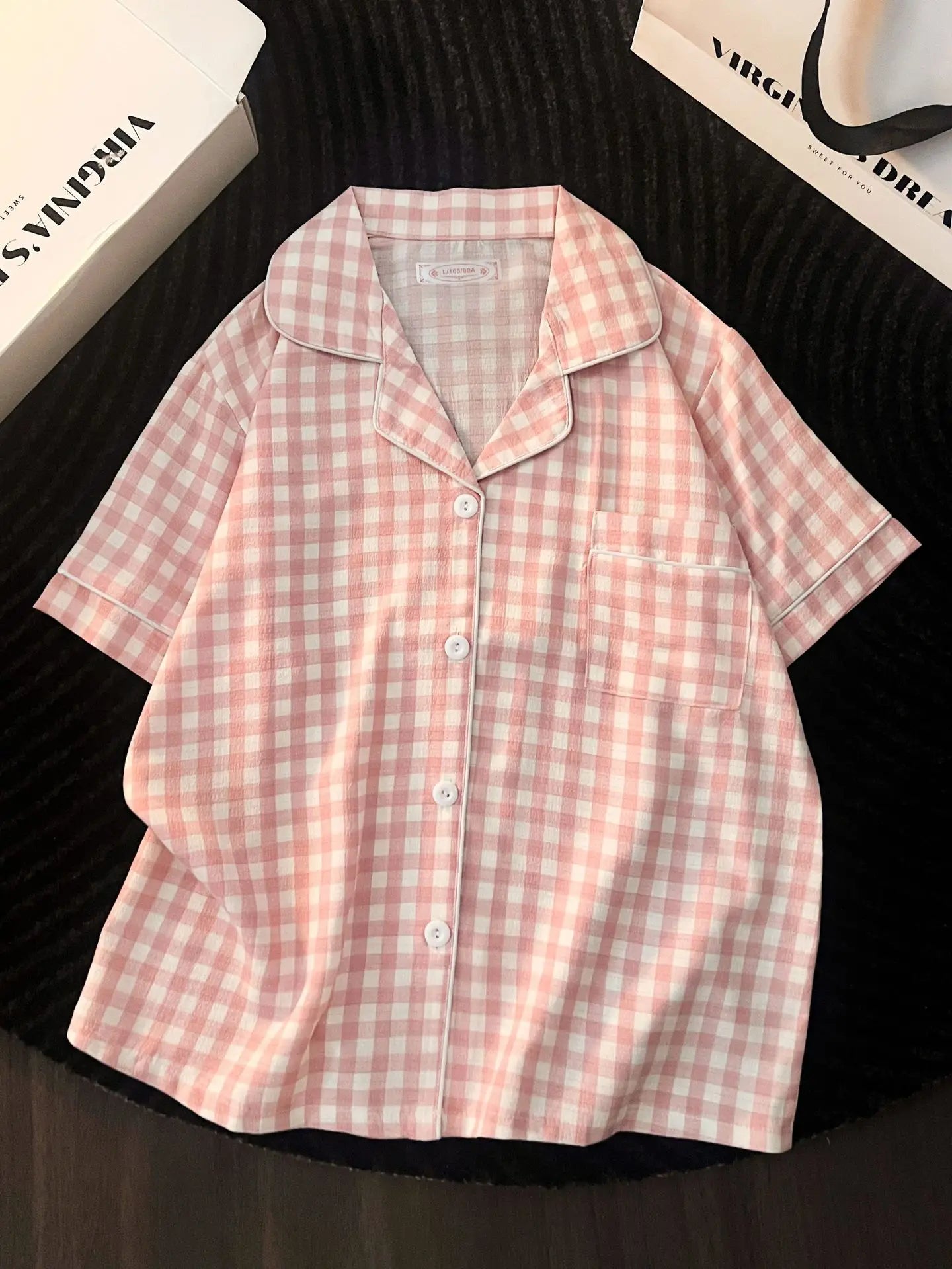 Cute Women's Summer Pajamas | Comfortable Bubble Cotton Home Wear