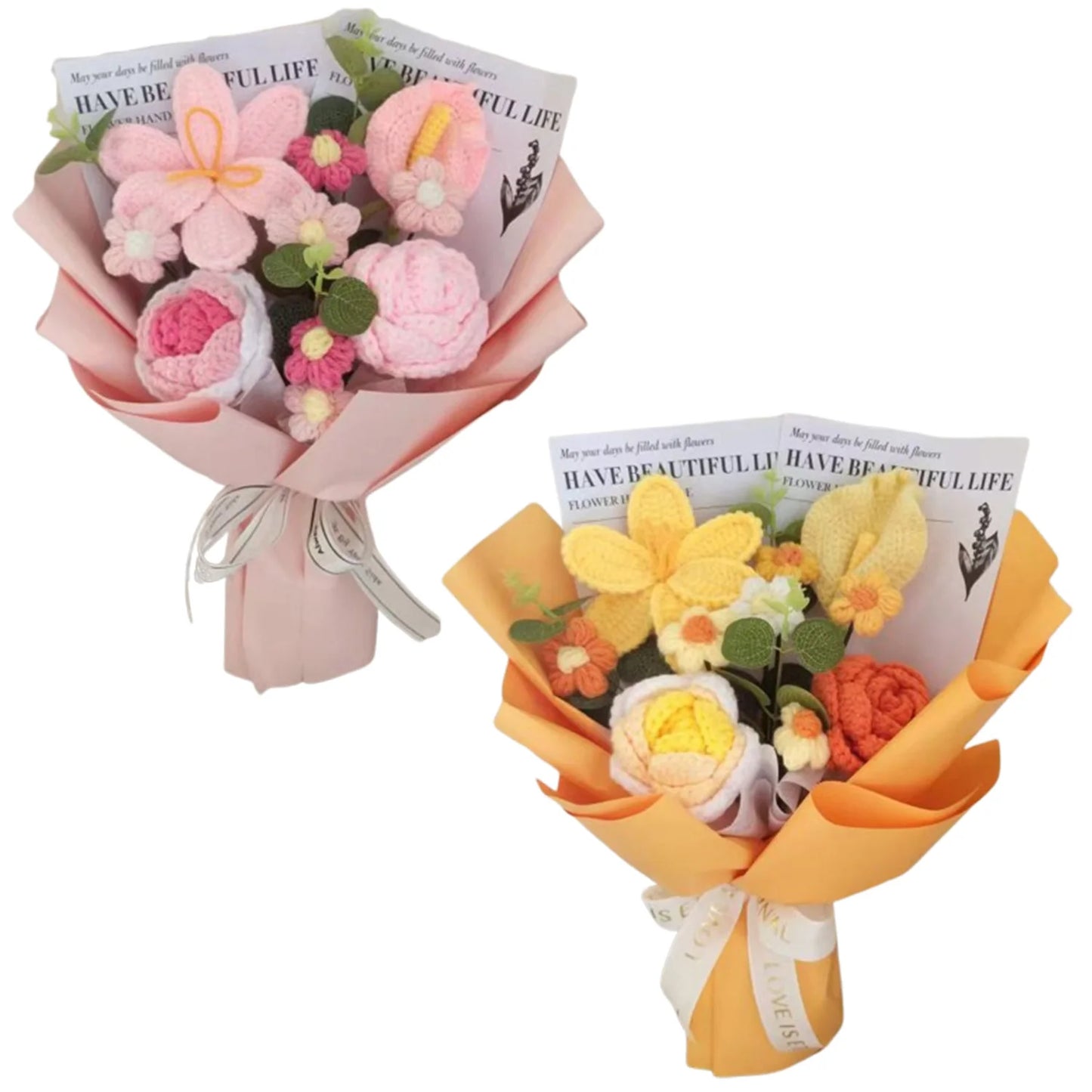 Ramo de flores de ganchillo hecho a mano | Perfecto para cualquier ocasión