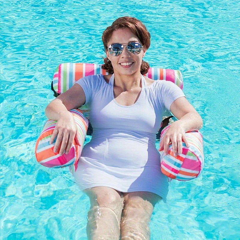 3 Pack Inflatable Pool Float Loungers | Heavy-Duty Hammock Chairs