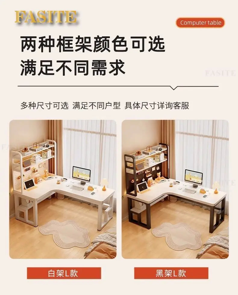 Premium Solid Wood Corner Computer Desk | Modern Workspace Solution