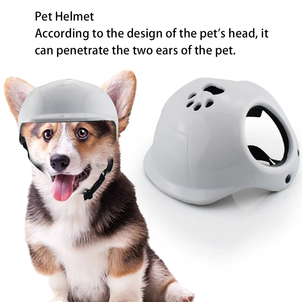 Lightweight Dog Helmet with Ear Holes | Safe Pet Hat for Adventures