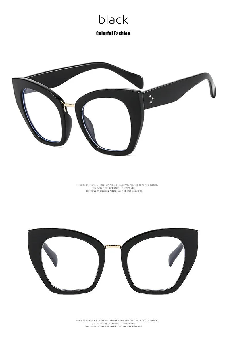 Stylish Oversized Anti Blue Light Reading Glasses for Women