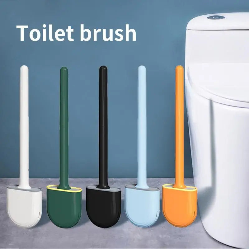 Wall Hanging Toilet Brush with Holder | Soft Bristles WC Cleaner