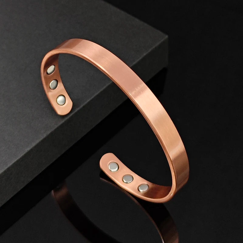 Pure Copper Magnetic Bracelets & Rings for Health & Style
