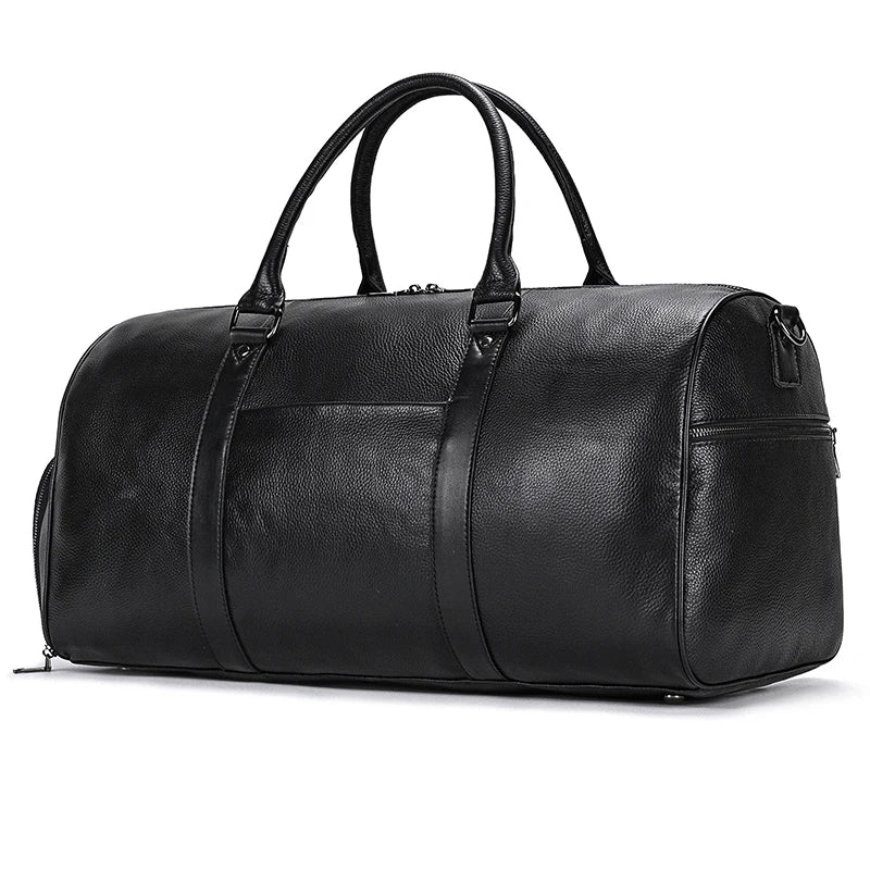 Luxury Genuine Leather Travel Bag for Men & Women | Versatile Duffle