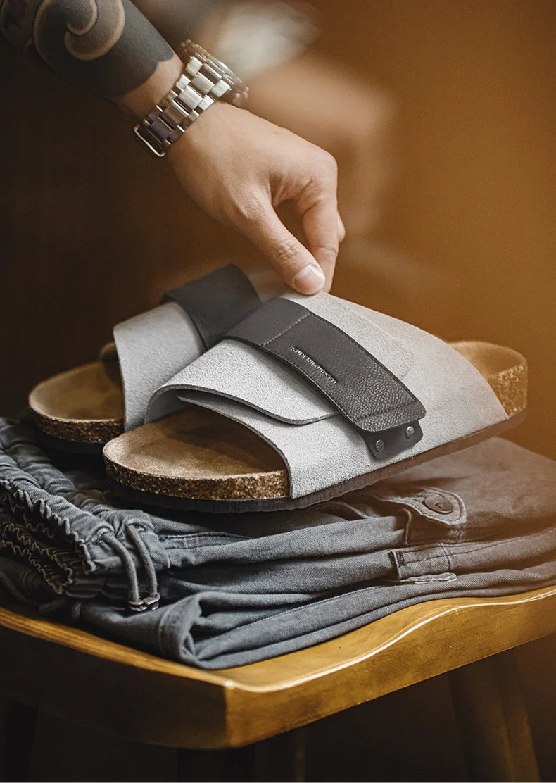 Men's Color-Block Slide-On Sandals | Comfortable Summer Mules
