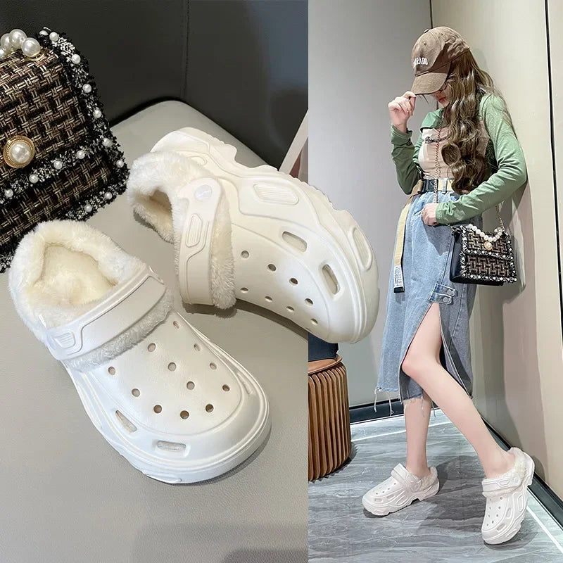 Women's Plush Corduroy Slippers | Cozy Warm Indoor Footwear
