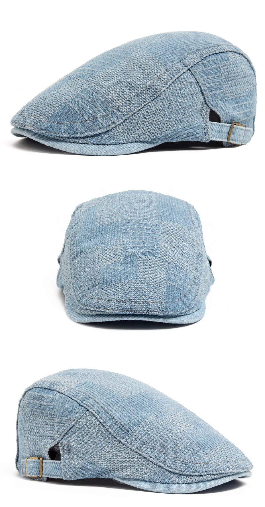 Denim Vintage Beret Men Newsboy Caps Summer Casual Women Forward Cap Cotton Visor Flat Hat Autumn Peaked Painter Hats