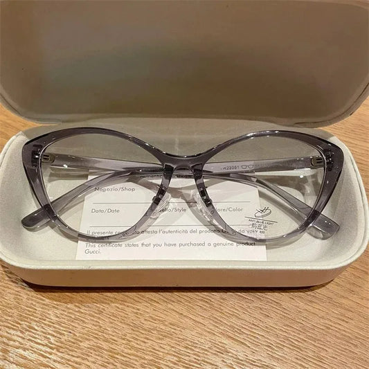 Elegantes gafas de lectura para mujer con forma de ojo de gato | Lentes antirrayos azules