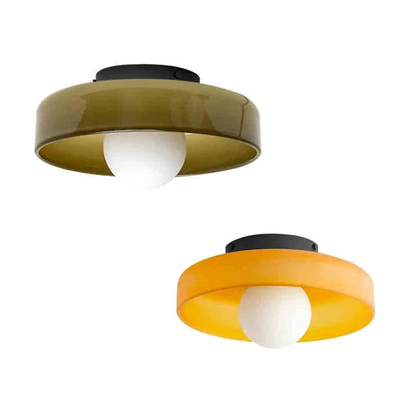 Multi-Colored Glass Ceiling Light | Modern Vintage Lighting Fixture