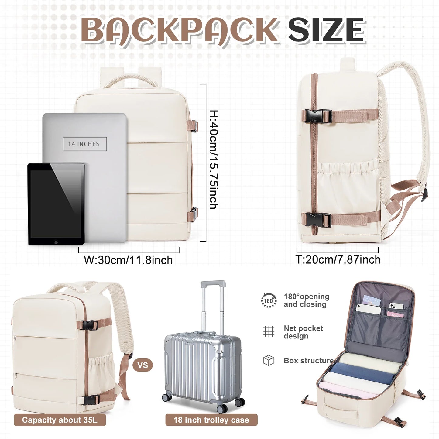 Convenient Under Seat Travel Backpack | Ideal for Adventures