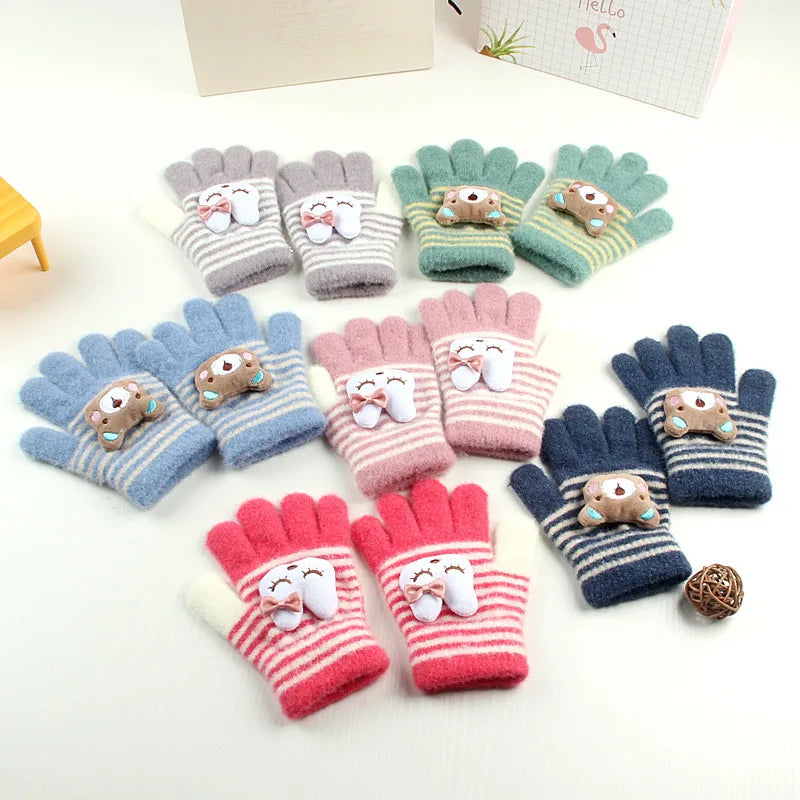Kids Winter Fleece Gloves | Cozy Plush Mittens for Cold Weather