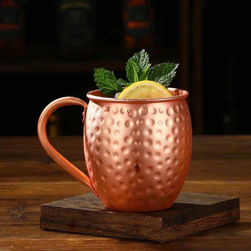 Copper Moscow Mule Mug Durable Coppery Beer Mugs Coffee Mug Milk Cup Pure Copper Cup Drinkware