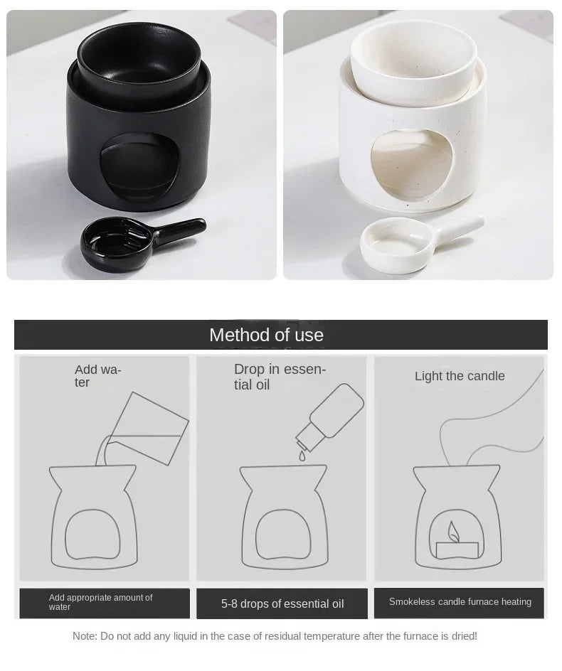 3-in-1 Ceramic Aromatherapy Candleholder | Home & Office Decor