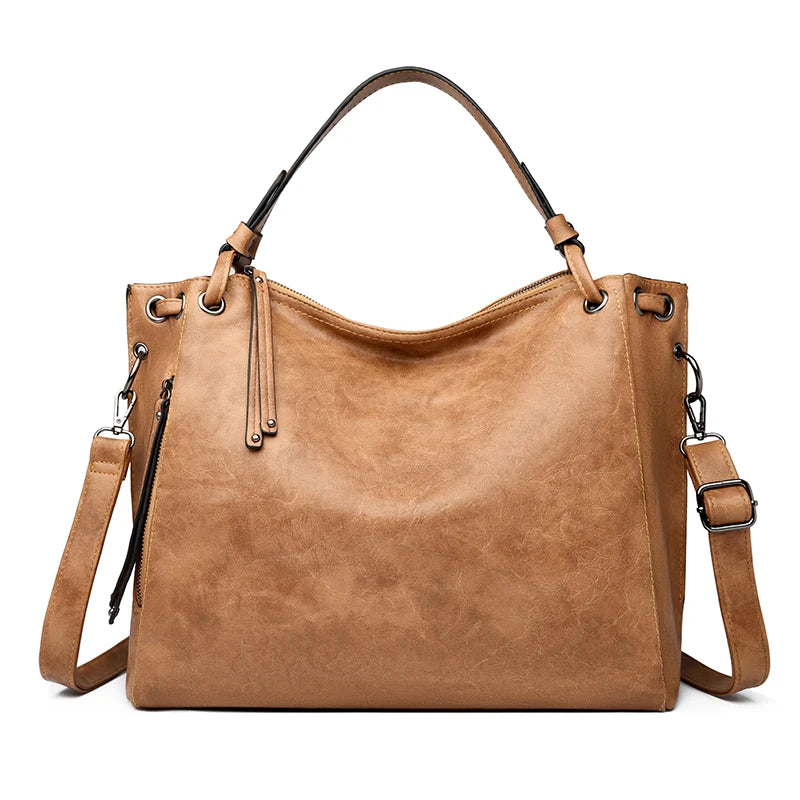 Stylish Large Capacity PU Leather Handbags for Women