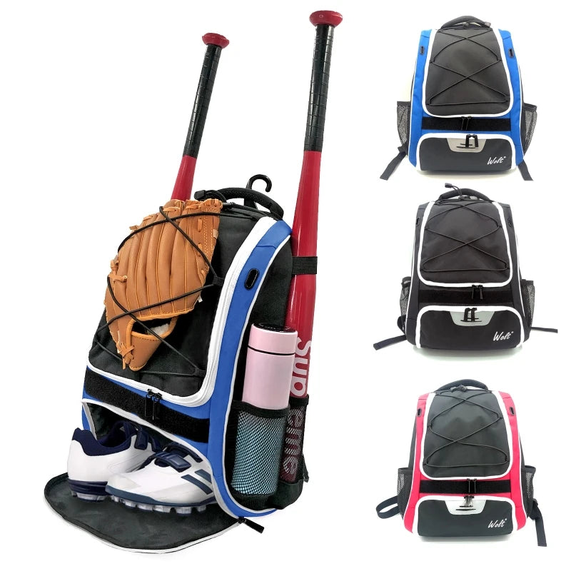Baseball Softball Backpack | Large Capacity Sports Bag with Shoe Compartment