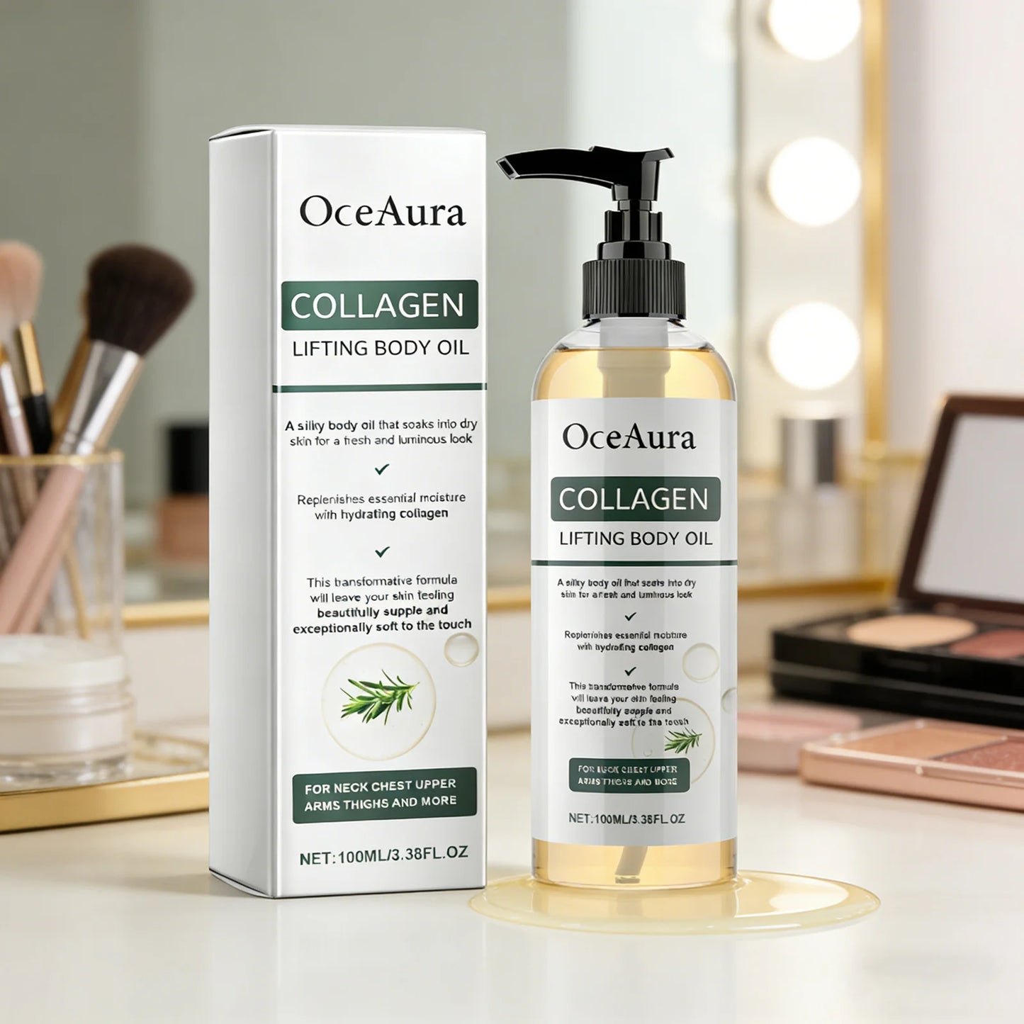 Collagen Body Oil for Skin Tightening and Elasticity Enhancement