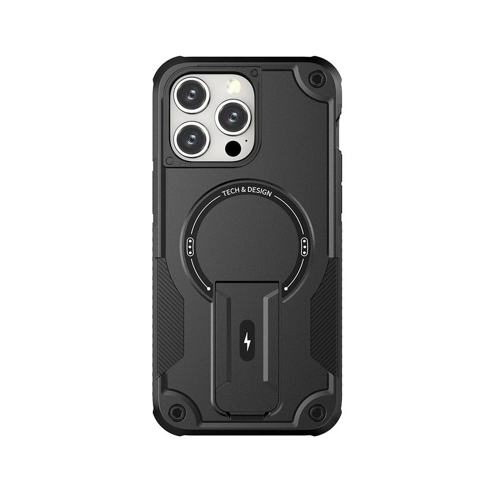 Luxury Magnetic Kickstand Case for iPhone - Shockproof & Stylish