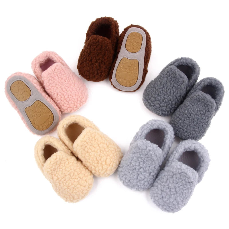Soft Cotton Baby Prewalking Shoes | Non-Slip Winter Footwear